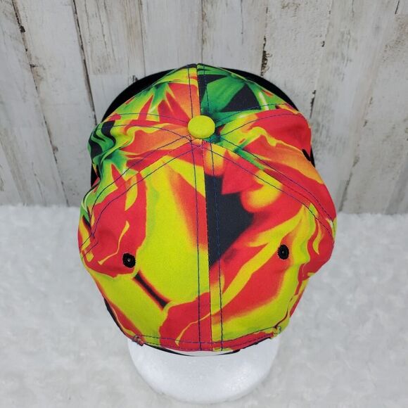 Jacobson Kings Island Tie Dye Snapback Cap Red Green OSFM - Picture 6 of 8